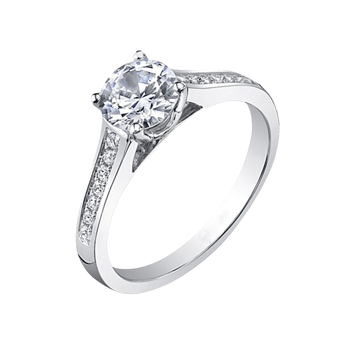 Solitaire White Gold Diamond Engagement Ring