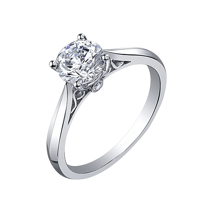 White Gold Solitaire Diamond Engagement Ring Malaysia 