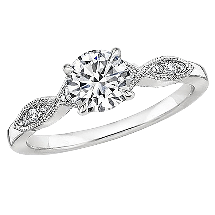 White Gold Solitaire Diamond Engagement Ring