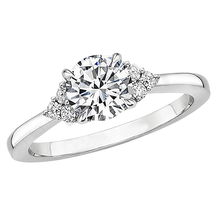 White Gold Diamond Engagement Ring 