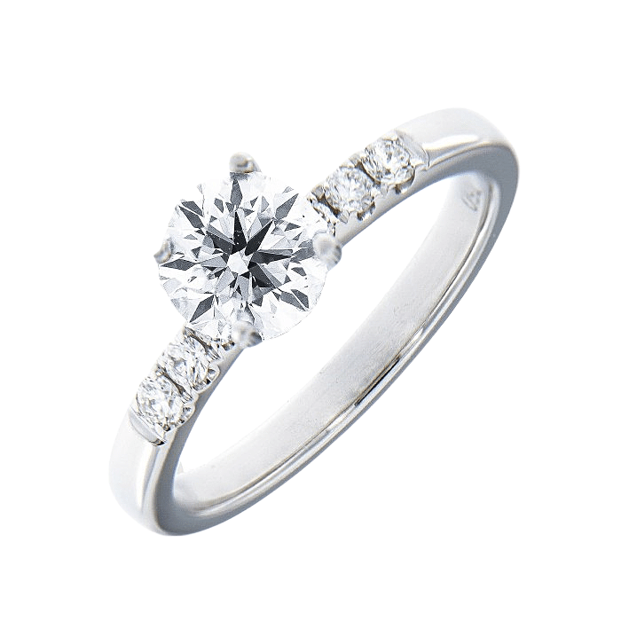 White Gold Minimal Solitaire Diamond Engagement Ring