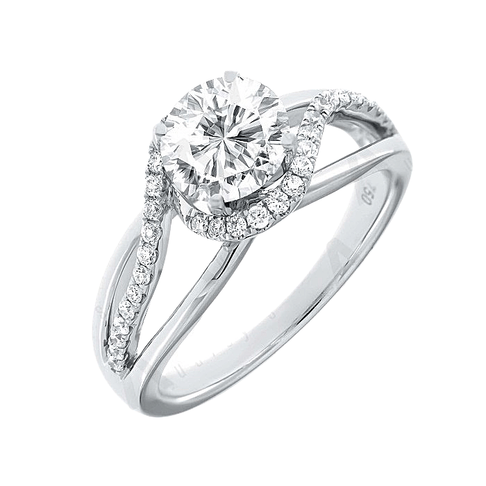 White Gold  Solitaire Diamond Engagement Ring