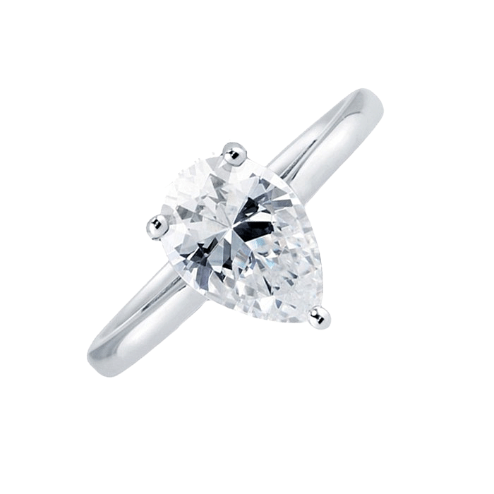 White Gold Solitaire Diamond Engagement Ring