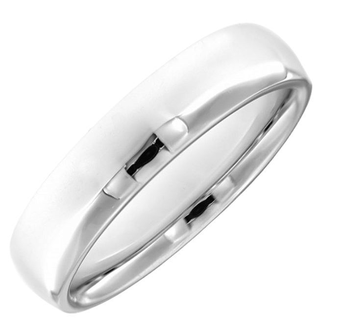 White Gold 2mm Men Wedding Ring