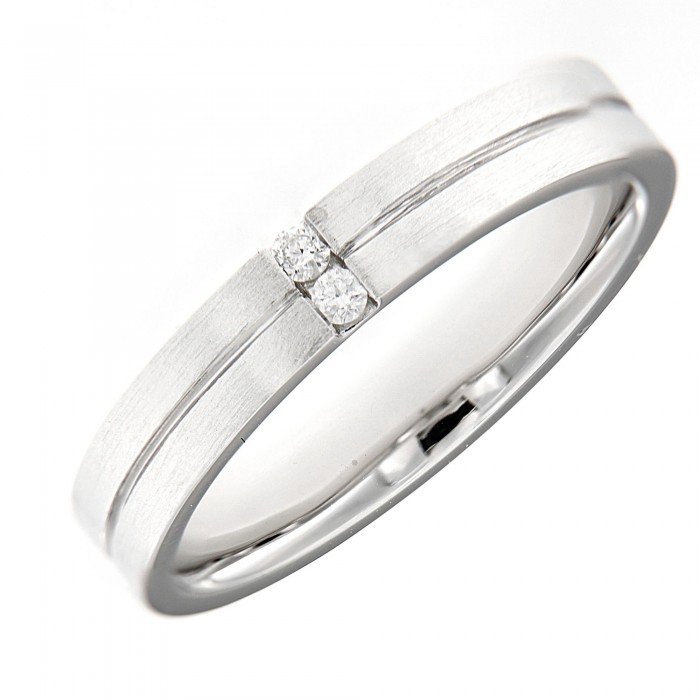 White Gold Diamond Men Wedding Ring (0.06cts)