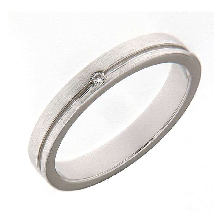 Matt Setting Men Diamond Wedding Ring (0.02cts)