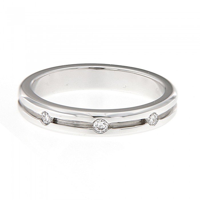 Polished Men Diamond Wedding Ring (0.12cts)